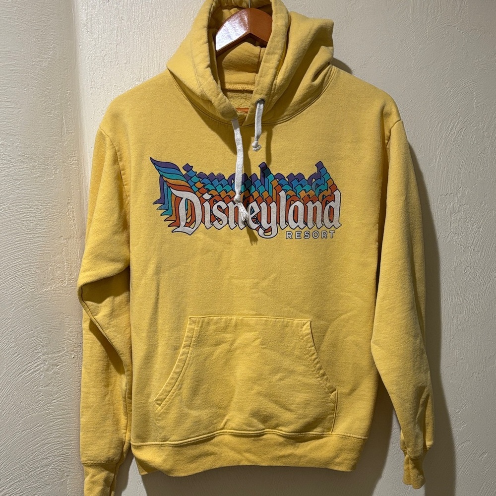 Disneyland Resort Yellow Hoodie with Colorful Logo